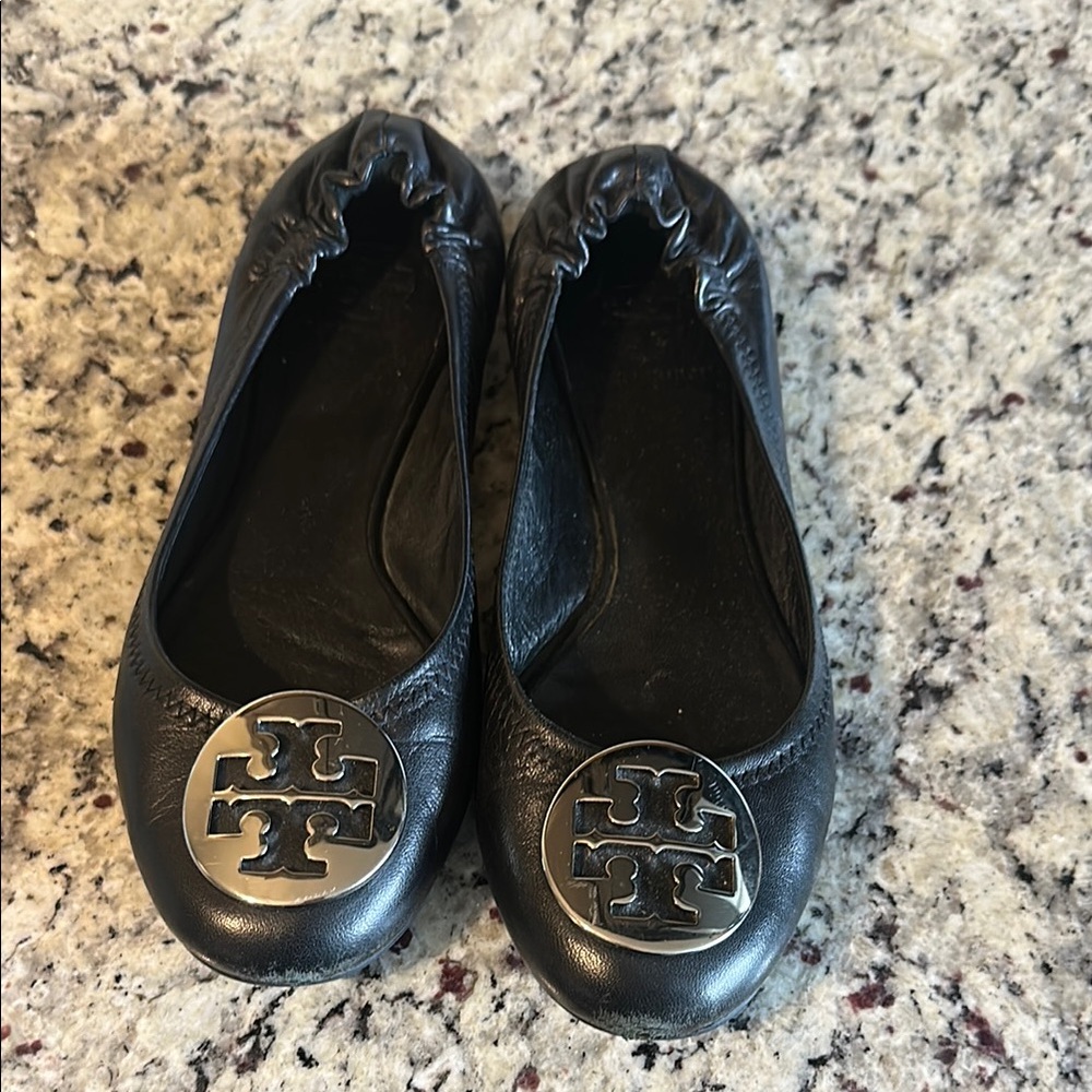 Tory Burch Black Ballet Flats